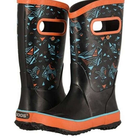boys black rubber boots